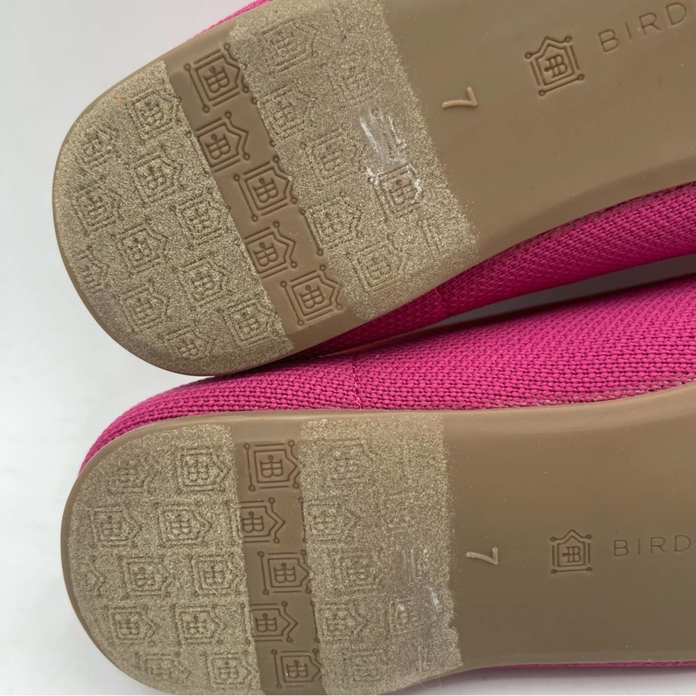 BIRDIES Shoes Blackbird Pointed Flats Slip On Pink & Orange Washable NWT Size 7 - Picture 8 of 9